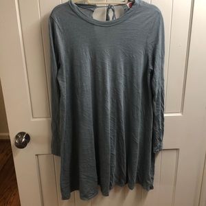 Blue shirt dress from Free People.